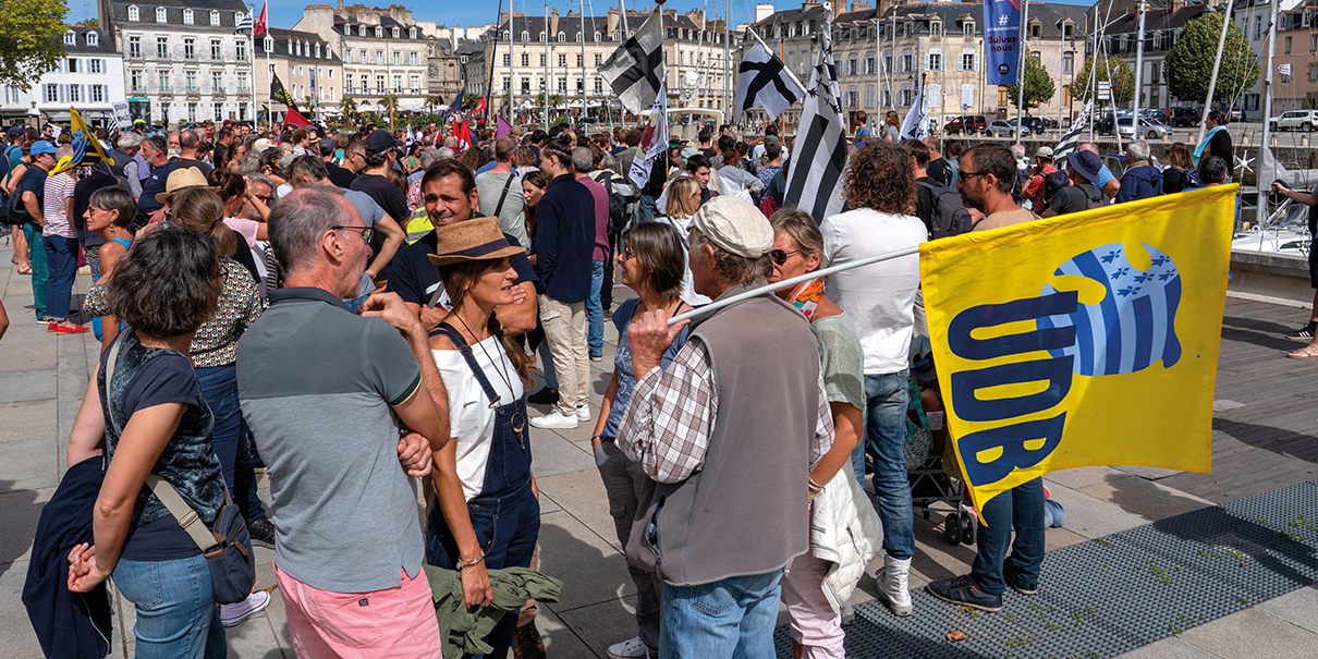 Manifestation à Morlaix contre la crise du logement en Bretagne, le 26 octobre 2022.